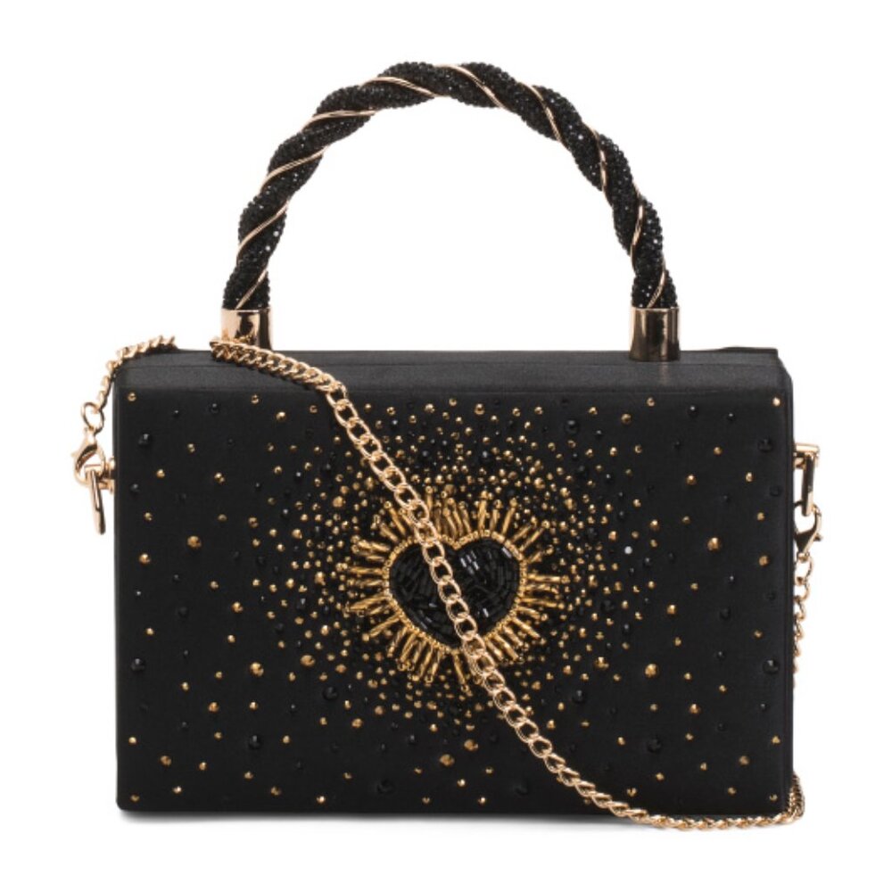 ALESSIA BIANCHI Beaded Heart Satchel